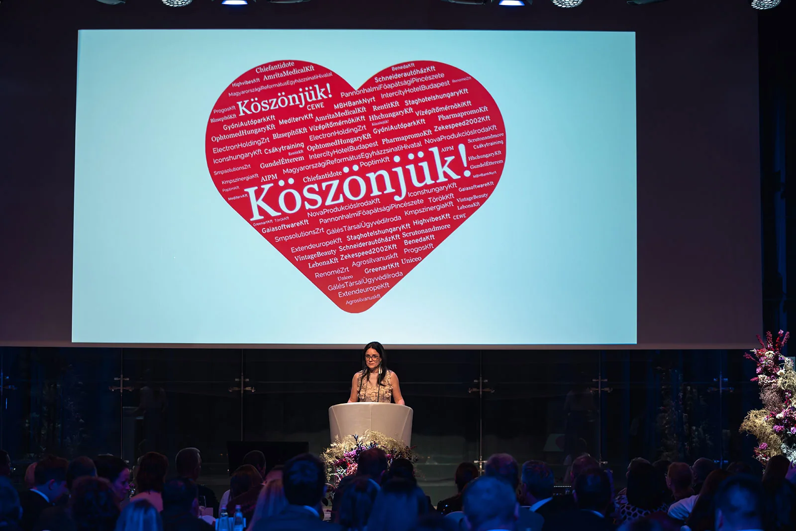 Köszönetnyilvánítás a 2025-ös gálán